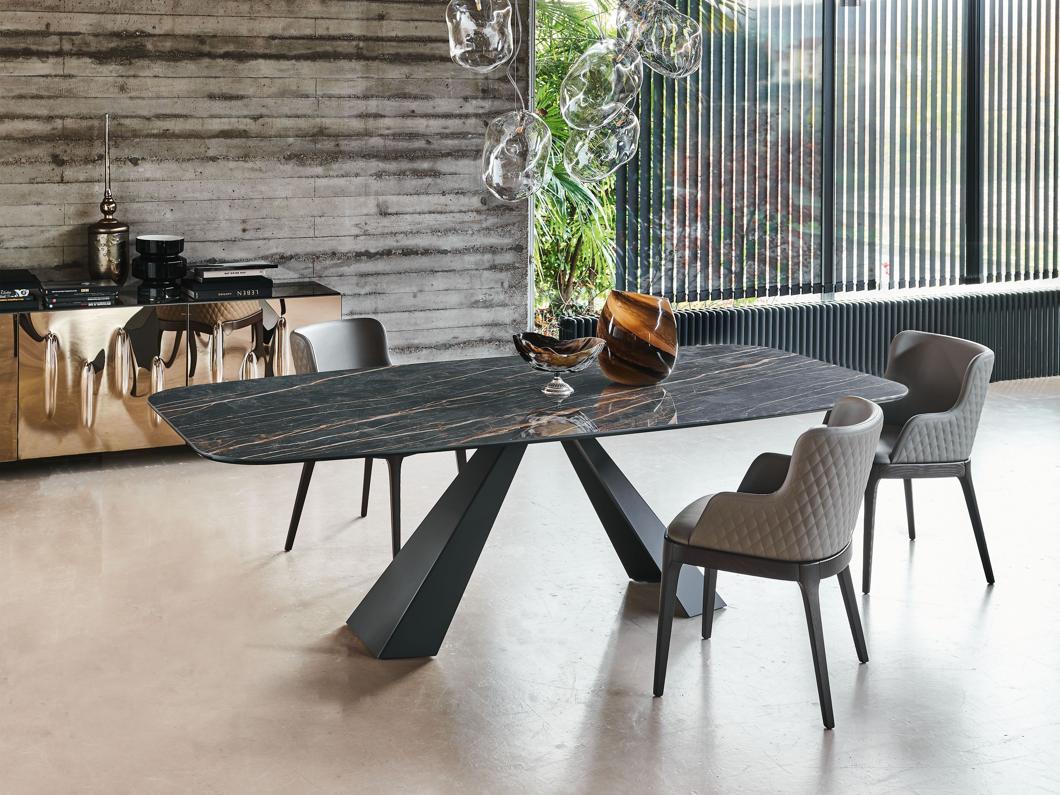 Стальной стол и керамическая столешница Cattelan italia ELIOT KERAMIK ARCH-00093127 - Вид №2