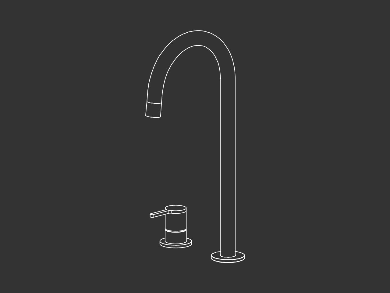 Смеситель для кухни с 2 отверстиями из нержавеющей стали с поворотным изливом CEADESIGN ECO-DRINKING TAP WATER ARCH-00095310 - Вид №1