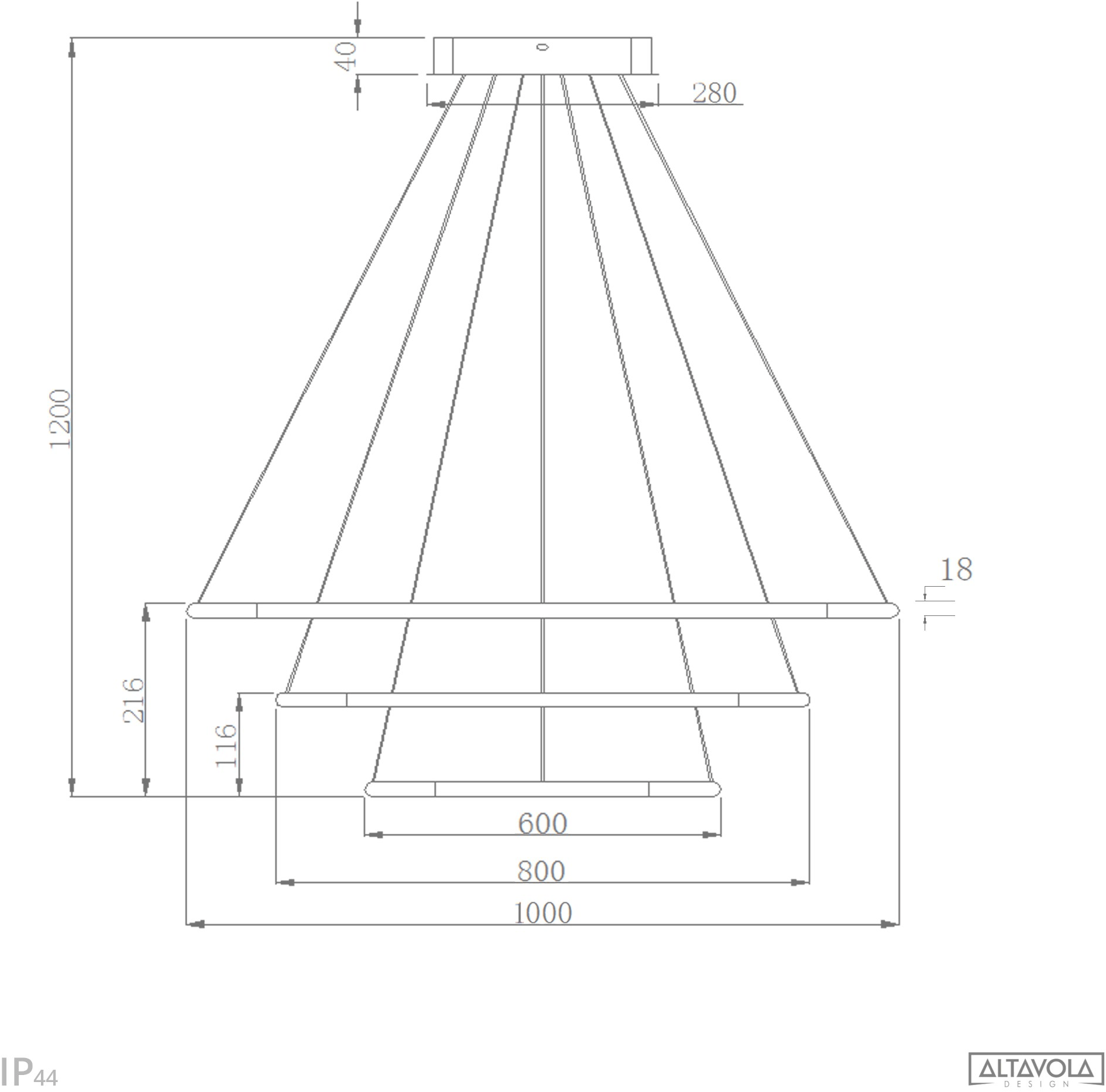 Altavola Design Светодиодный подвесной светильник из алюминия Led shape La075/p  - Вид №12