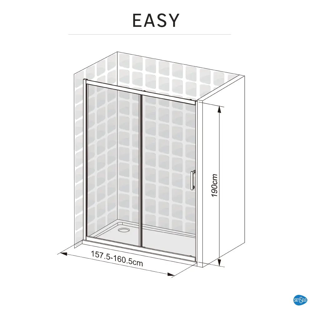 Комплект стекол для душевой двери Sensea Easy 160x190 см 84430295 STLM-2003810 - Вид №32
