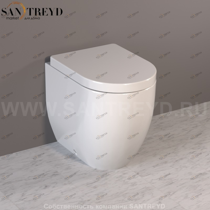 311401 Приставной унитаз напольный Белый Kerasan Flo Италия