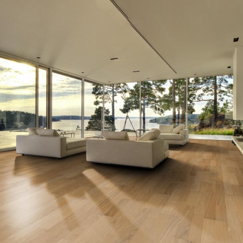 Паркетная доска Kahrs Дуб Бриз Линнея Полуматовая Гладкая 2600200569 - Вид №9