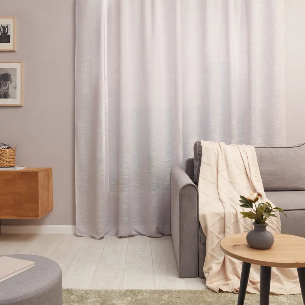 INSPIRE Тюль Amina Granit6 с экологичным сертификатом, серый 300x280 см 83321674 STLM-0040436