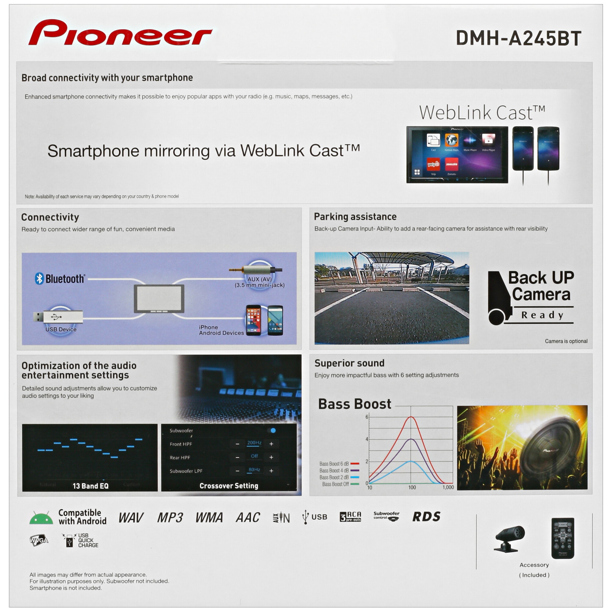 5088323 Автопроигрыватель Pioneer DMH-A245BT STDN-0067631 - Вид №8