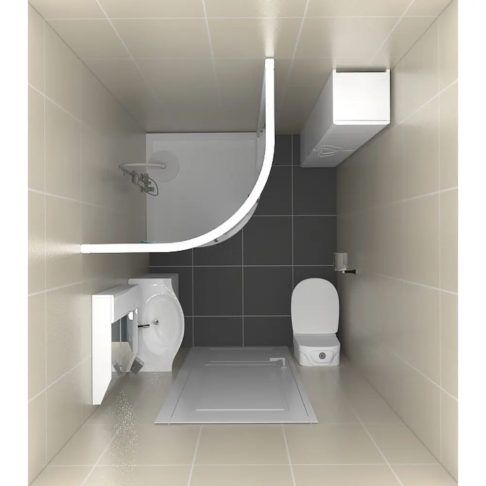 Душевая ширма Mika, 1/4 круга, 90х90 см 18308425 STLM-2052652 Santreyd Без серии - Вид №2