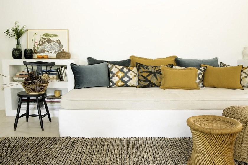 Élitis Подушка из ткани с геометрическим рисунком для диванов sun-id-1369091 - Вид №5