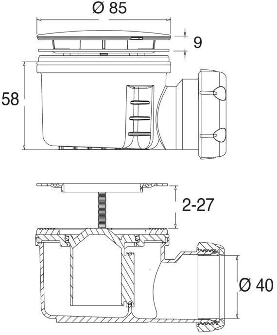 Redi Сифон малой высоты Nicoll Ni12531 - Вид №1