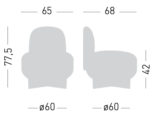 Секционный стул из ткани GABER To-Go ARCH-00090580 - Вид №8