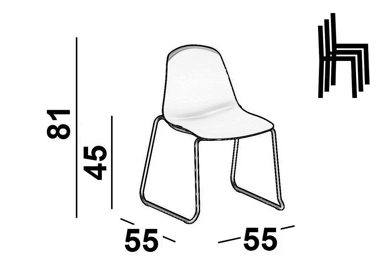 Штабелируемый стул из полипропилена Luxy эпоха ARCH-00141880 - Вид №4