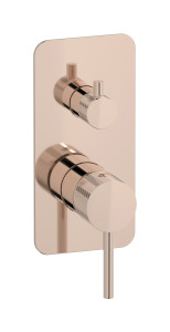 Встроенный смеситель для душа с двухходовым дивертером. WE ARE IB id310rs Rose Gold Industria