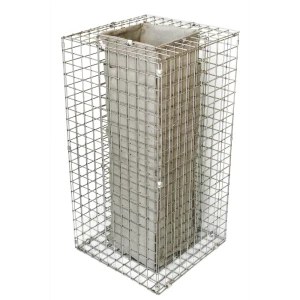 Габион - клумба 50x50x100 см оцинкованная сталь серый