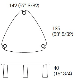 Agapecasa Треугольный мраморный журнальный столик Eros sun-id-1470255 - Вид №2