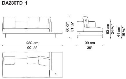 B&B Italia 3-х местный тканевый диван с шезлонгом Dock sun-id-1355318 - Вид №77