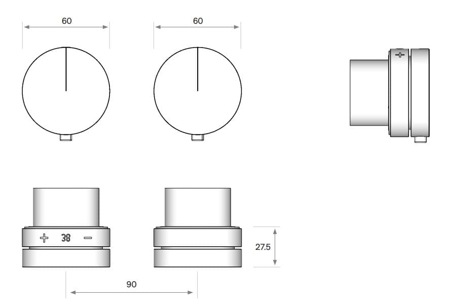 Термостатический смеситель для душа из нержавеющей стали с переключателем COCOON Maison ARCH-00016665 - Вид №1