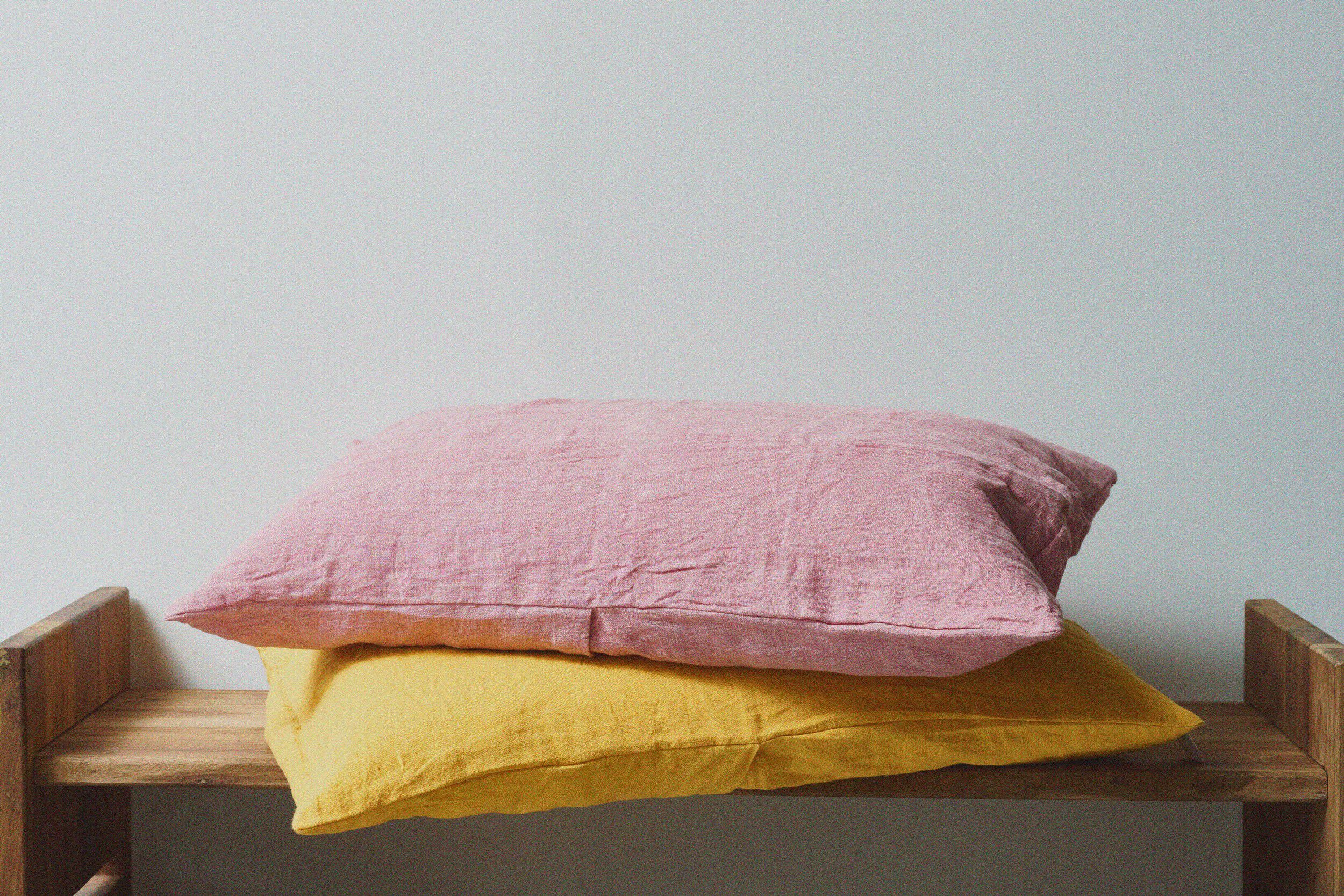 Прямоугольная однотонная льняная подушка POMAX BASICS ARCH-00153227 - Вид №26