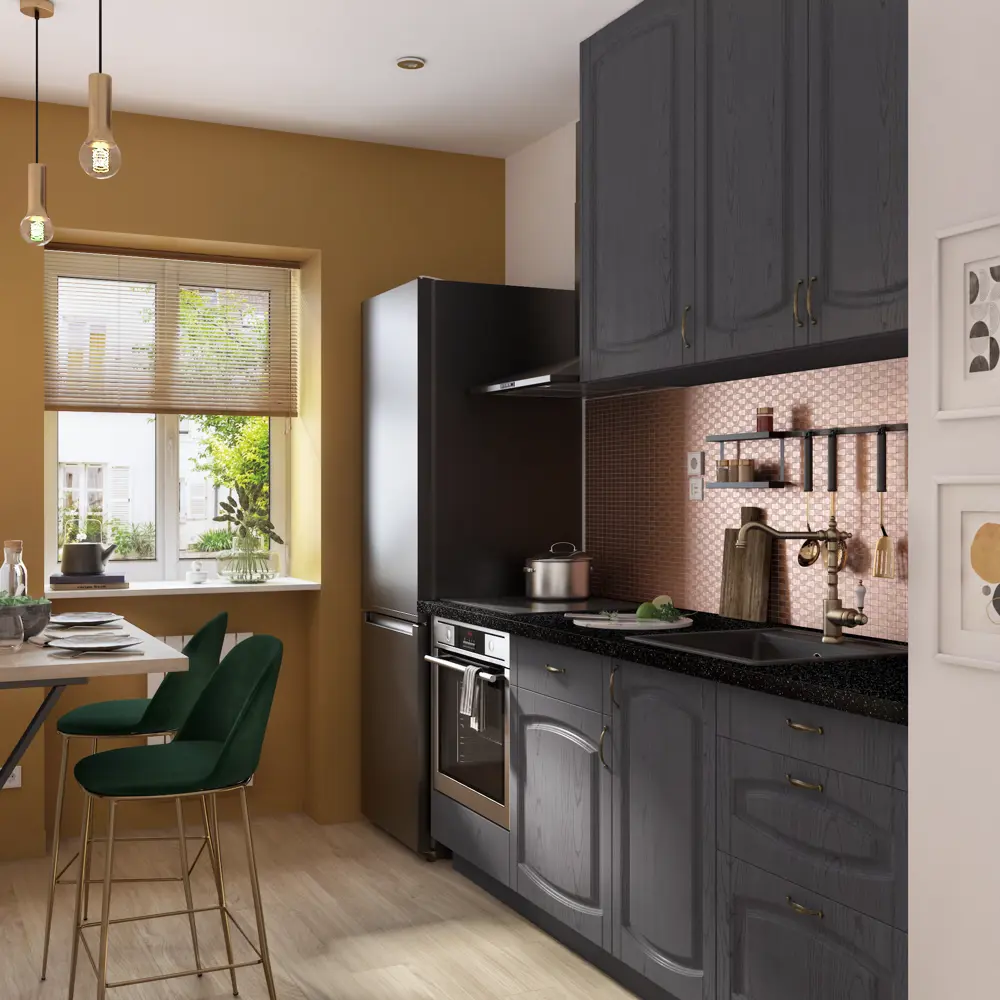 Фальшпанель для шкафа Delinia ID Петергоф грей 37x102.4 см МДФ цвет графит STLM-2100544 - Вид №5