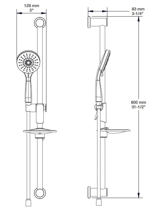 Набор для душа с ручным душем BARIL Zip B66 ARCH-00029499 - Вид №3