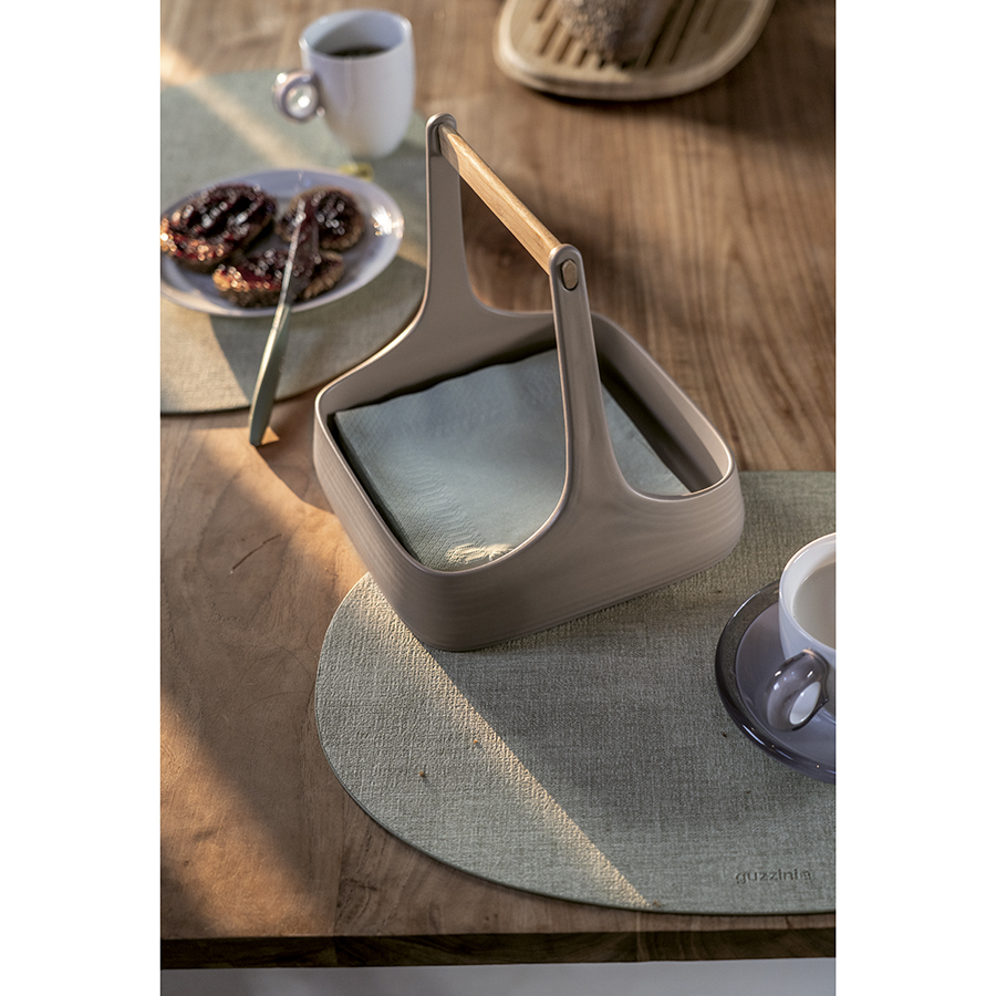 22604622 Салфетка подстановочная овальная двухсторонняя fabric, темно-серая Guzzini  - Вид №1