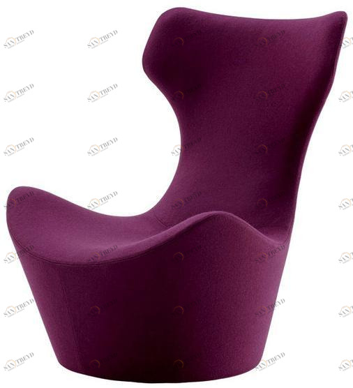 B&B Italia Вращающееся кресло из ткани с высокой спинкой Papilio sun-id-1398633