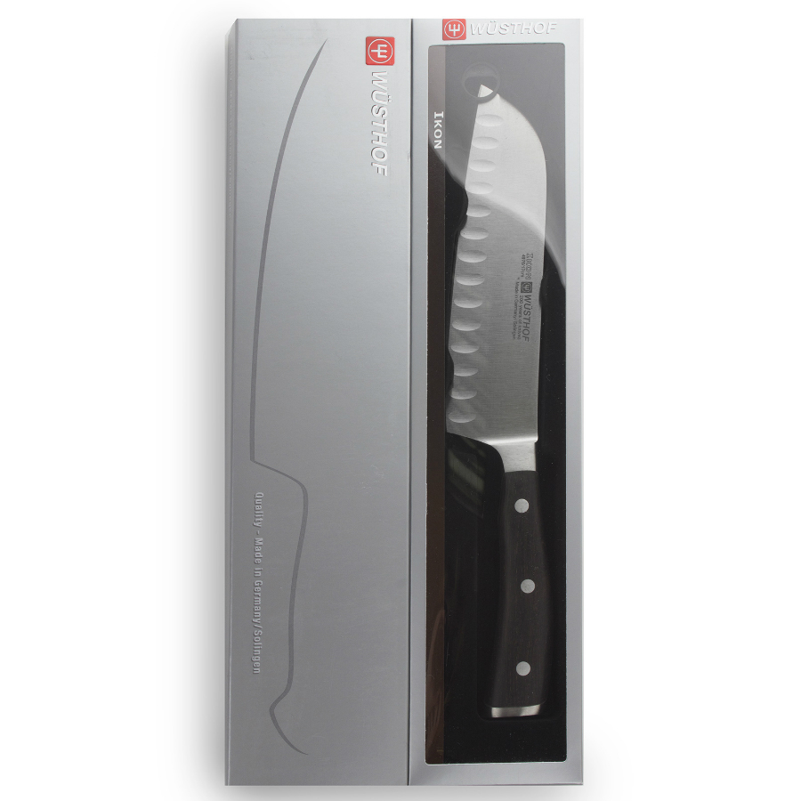 Нож кухонный японский «Шеф» Ikon с углублением на кромке, 17 см WUESTHOF W4976WUS - Вид №6