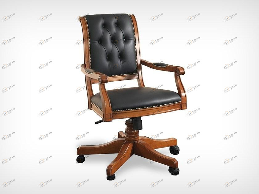 L'Origine Поворотное кожаное кресло с подлокотниками sun-id-1431953