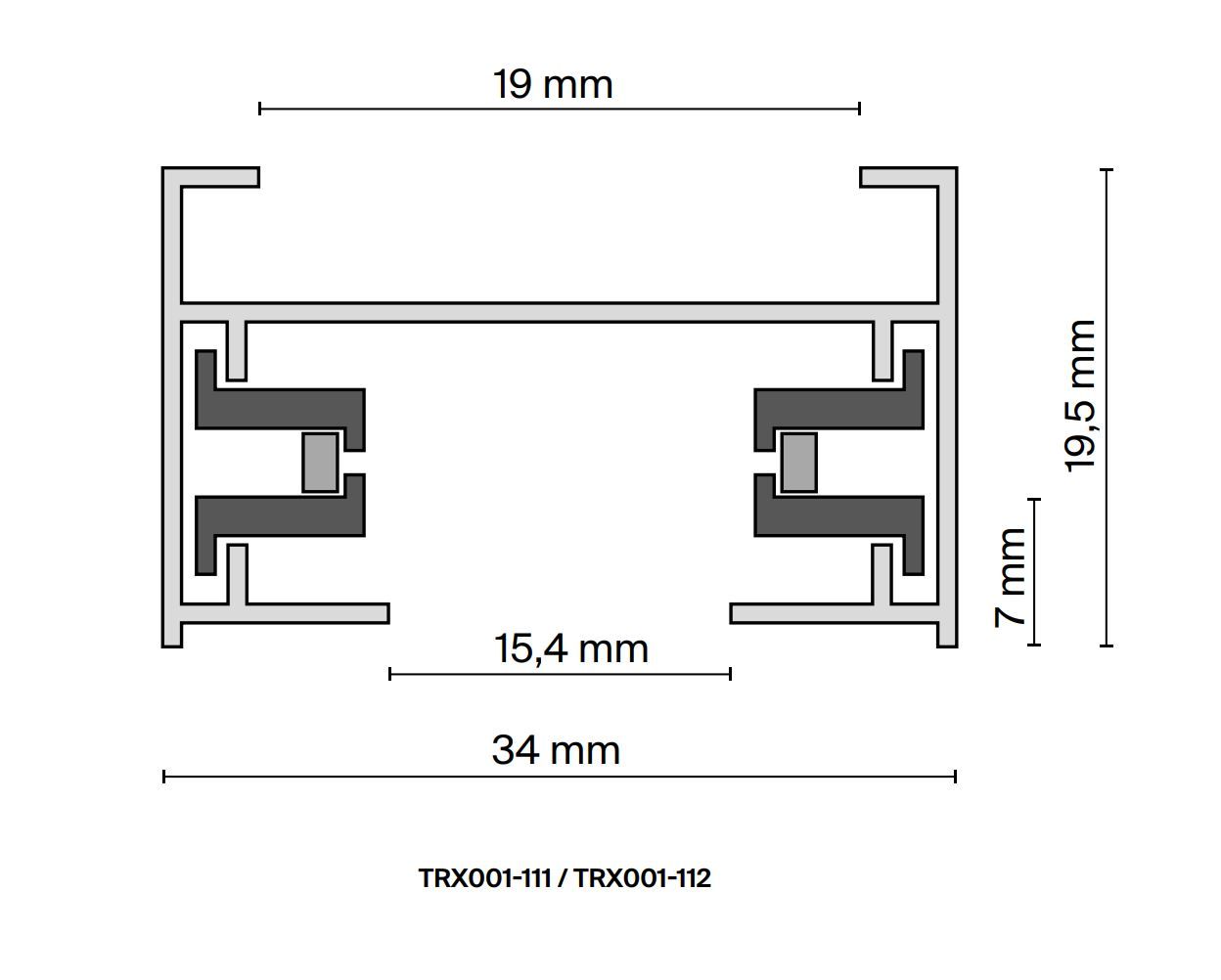 Экструдированное алюминиевое освещение трека Maytoni TRX001 ARCH-00151766 - Вид №2