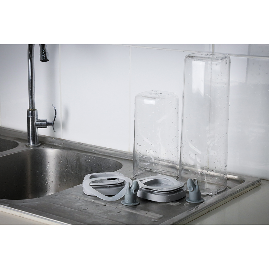 QL10346-CL-GY Контейнер для пищевых продуктов lucky mouse 1,2 л Qualy  - Вид №3