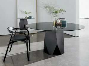 Sovet italia Круглый стол из закаленного стекла Deod