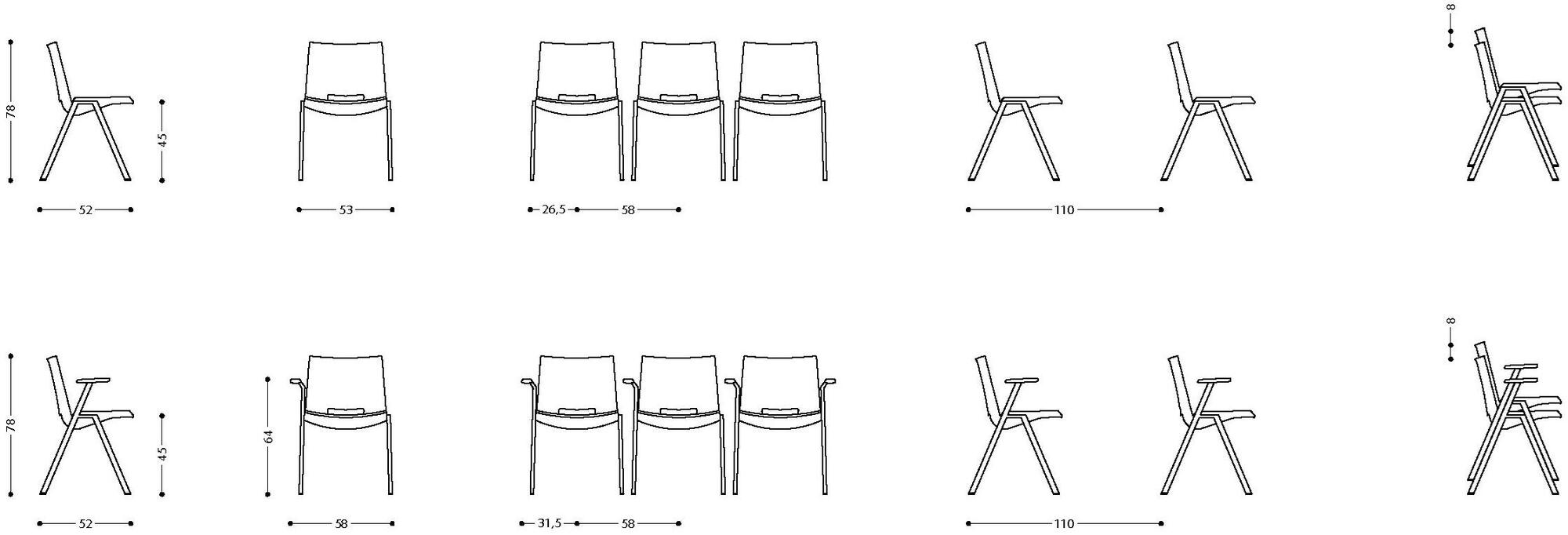 LAMM Штабелируемый стул из полипропилена Hl³ sun-id-1363127 - Вид №1