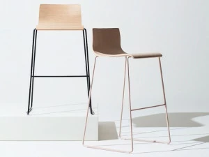 Manerba Офисный стул из бука с подставкой для ног Kori St119f20