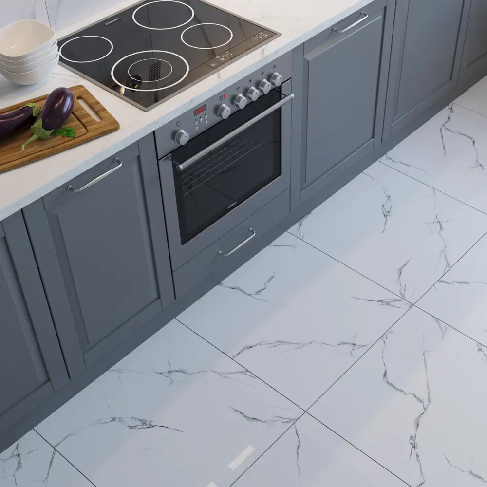 Керамогранит Grasaro Softmarble 60x60 см 1.44 м² лаппатированный цвет белый STLM-2210951