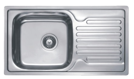 HB4378 Кухонная мойка , полированная сталь Haiba  - Вид №1