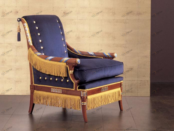 Rozzoni Кресло с обивкой из ткани с подлокотниками Imperial sun-id-1473641