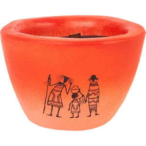 Свеча в гипсе Канту-5 Волшебный Горшок красная 8 см