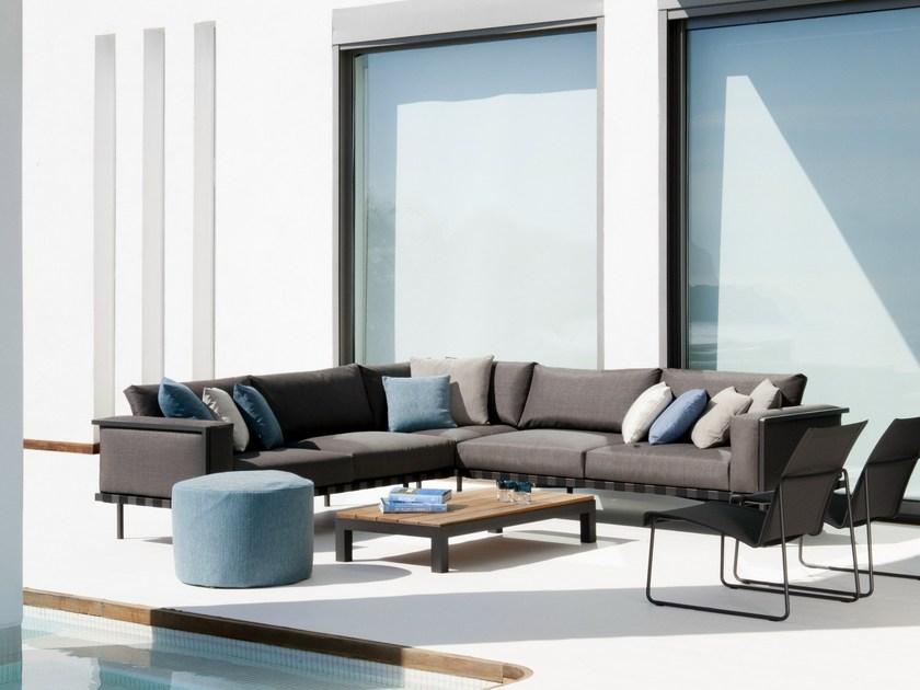 TRIBÙ Угловой диван из ткани с шезлонгом Natal alu sofa sun-id-1400871 - Вид №9