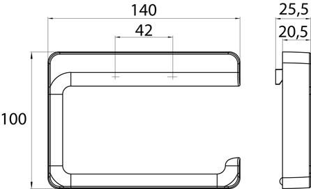 Emco Bad Держатель металлического рулона Trend 0200 001 04 - Вид №2