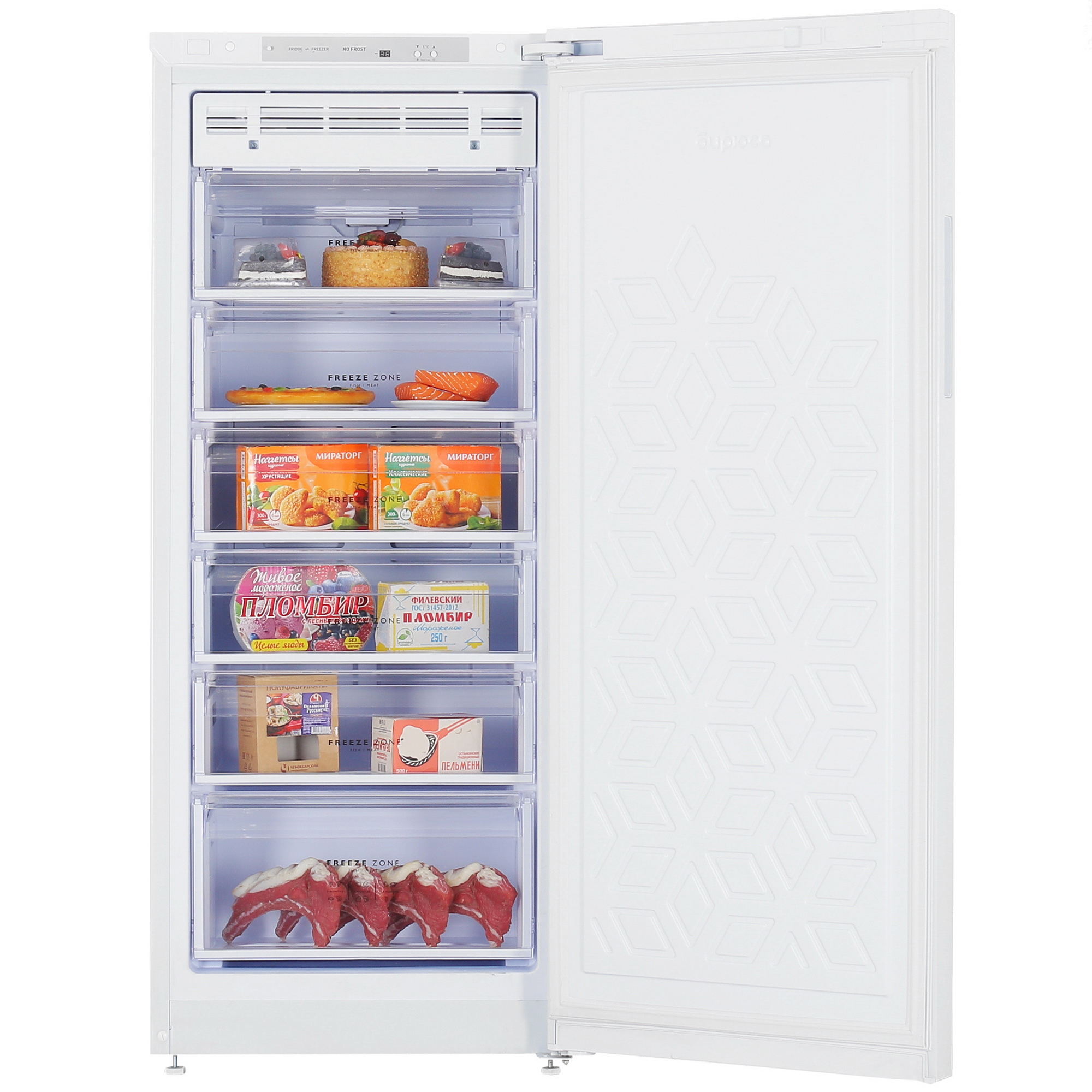 9967564 Морозильный шкаф  Бирюса 6046SN белый STDN-0062668 - Вид №5