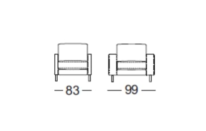 Кожаное кресло с подлокотниками Rolf Benz Rolf Benz 011 EGO ARCH-00068077 - Вид №1