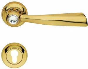 LINEA CALI' Ручка из хромированной латуни с кристаллами swarovski® на розе с замком Elika crystal