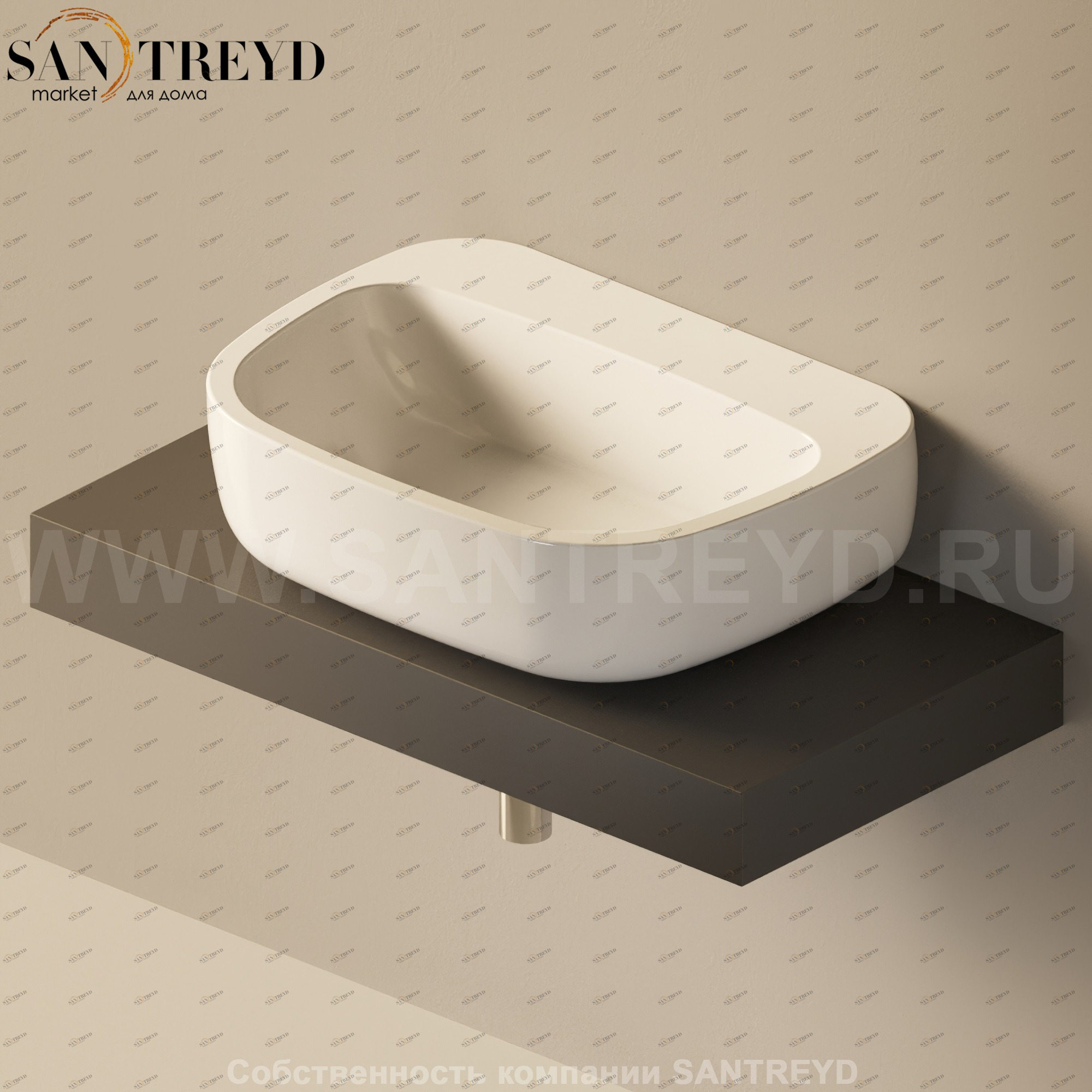 Flaminia FORTY6 Столешница от 90 до 250 см черная F6MN64.7006 Ceramica Flaminia F6MN647006