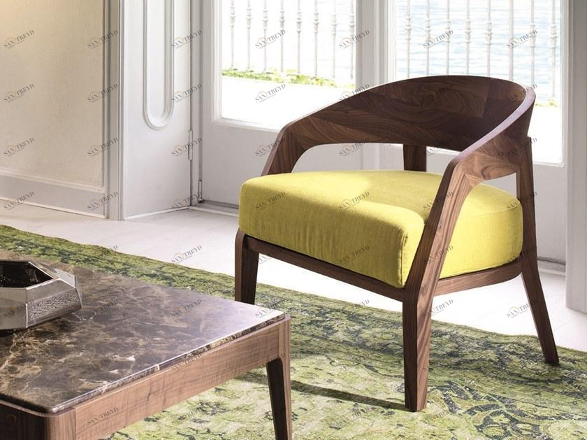 Porada Кресло из орехового дерева с подлокотниками Iron sun-id-1347511