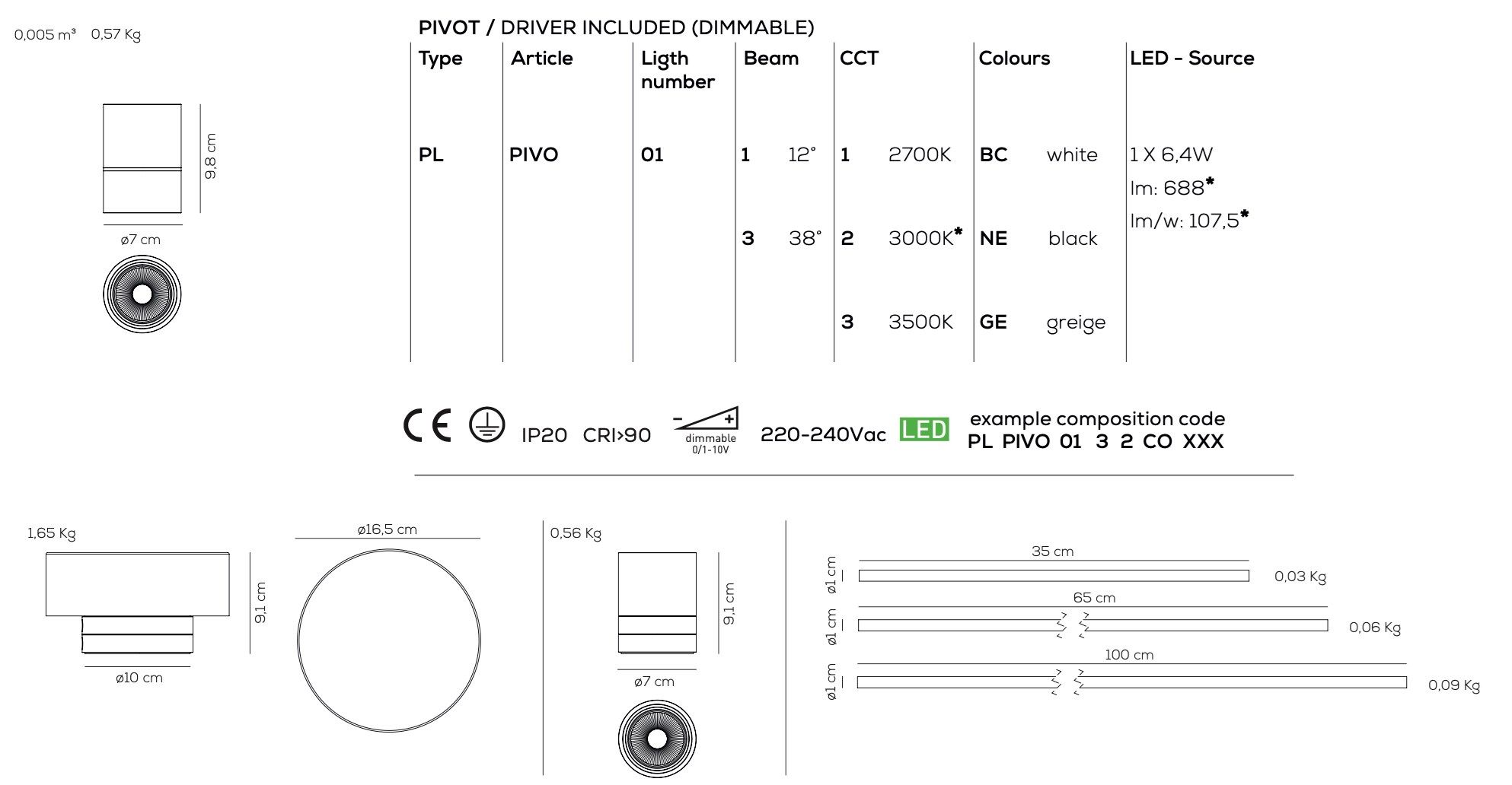 Линейная и модульная система освещения AXOLIGHT Pivot ARCH-00085455 - Вид №11