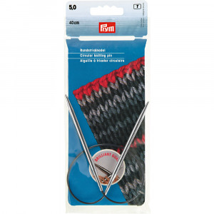 212160 Спицы PRYM круговые латунь d 5.0 мм 40 см серебристые PRYM