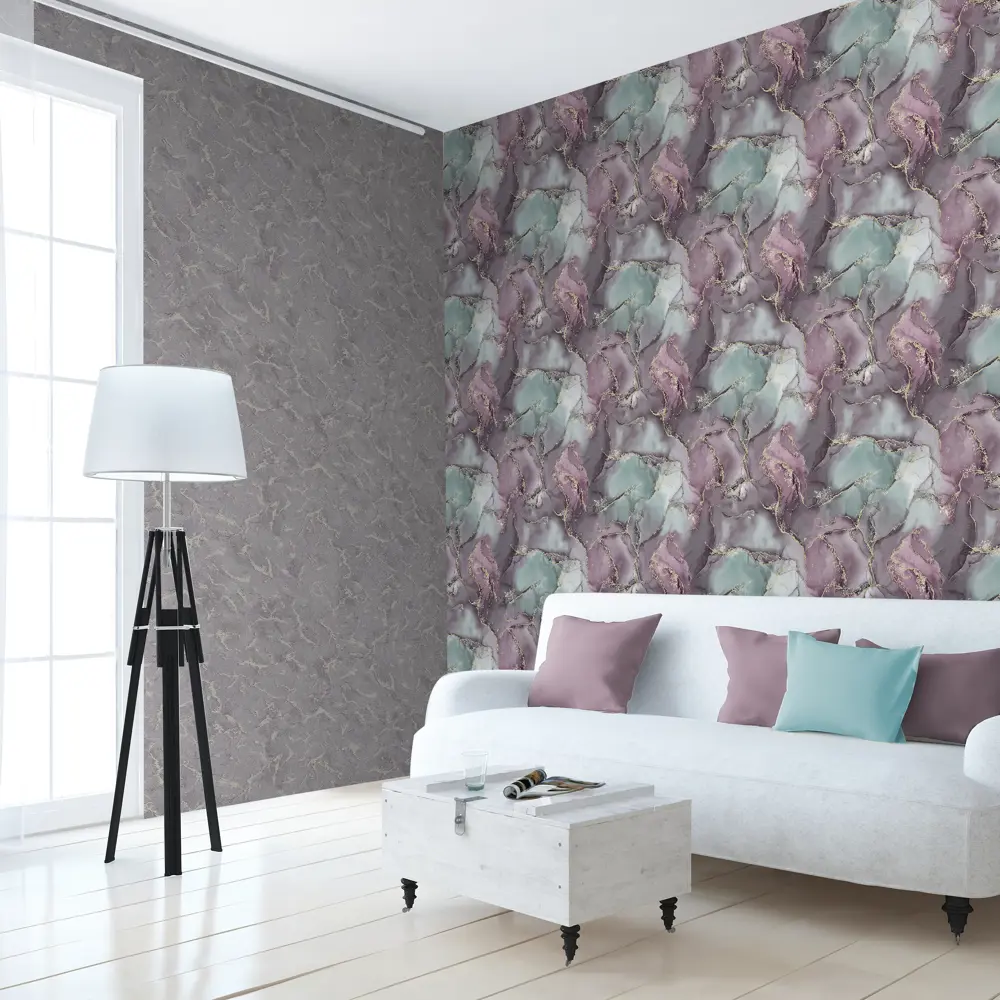 Обои флизелиновые Ateliero Alicante фиолетовые 1.06 м 989145 STLM-2098323 - Вид №3