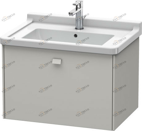 BR404100707 Brioso Тумбочка подвесная Бетонно-серый матовый декор Duravit