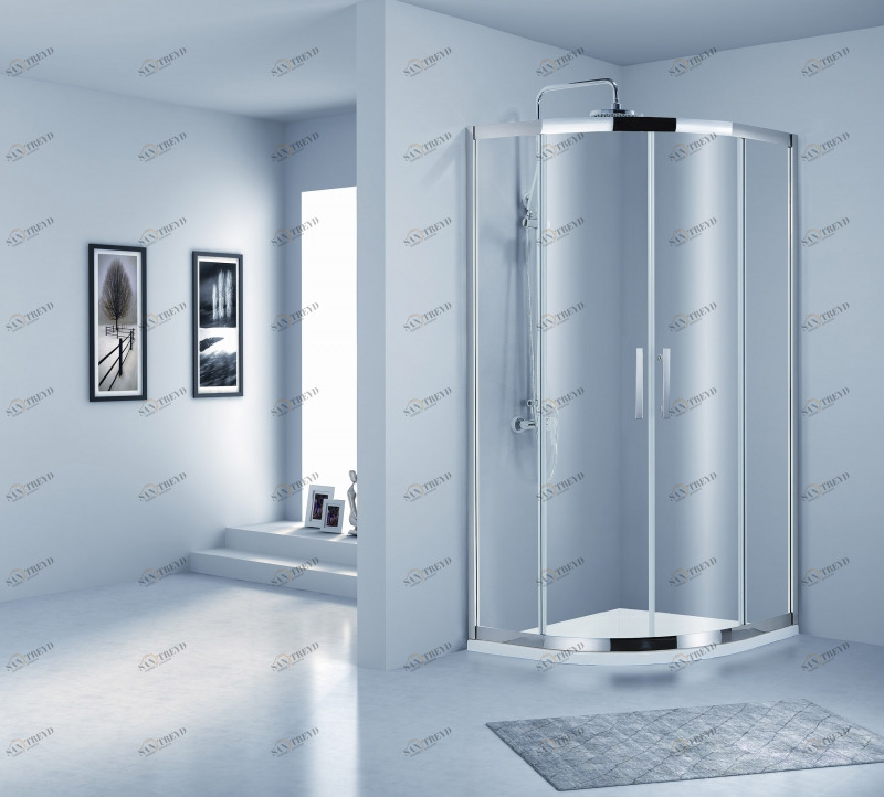 Душевое ограждение (без поддона) с двумя раздвижными дверьми STREAM BS090.1203S bravat