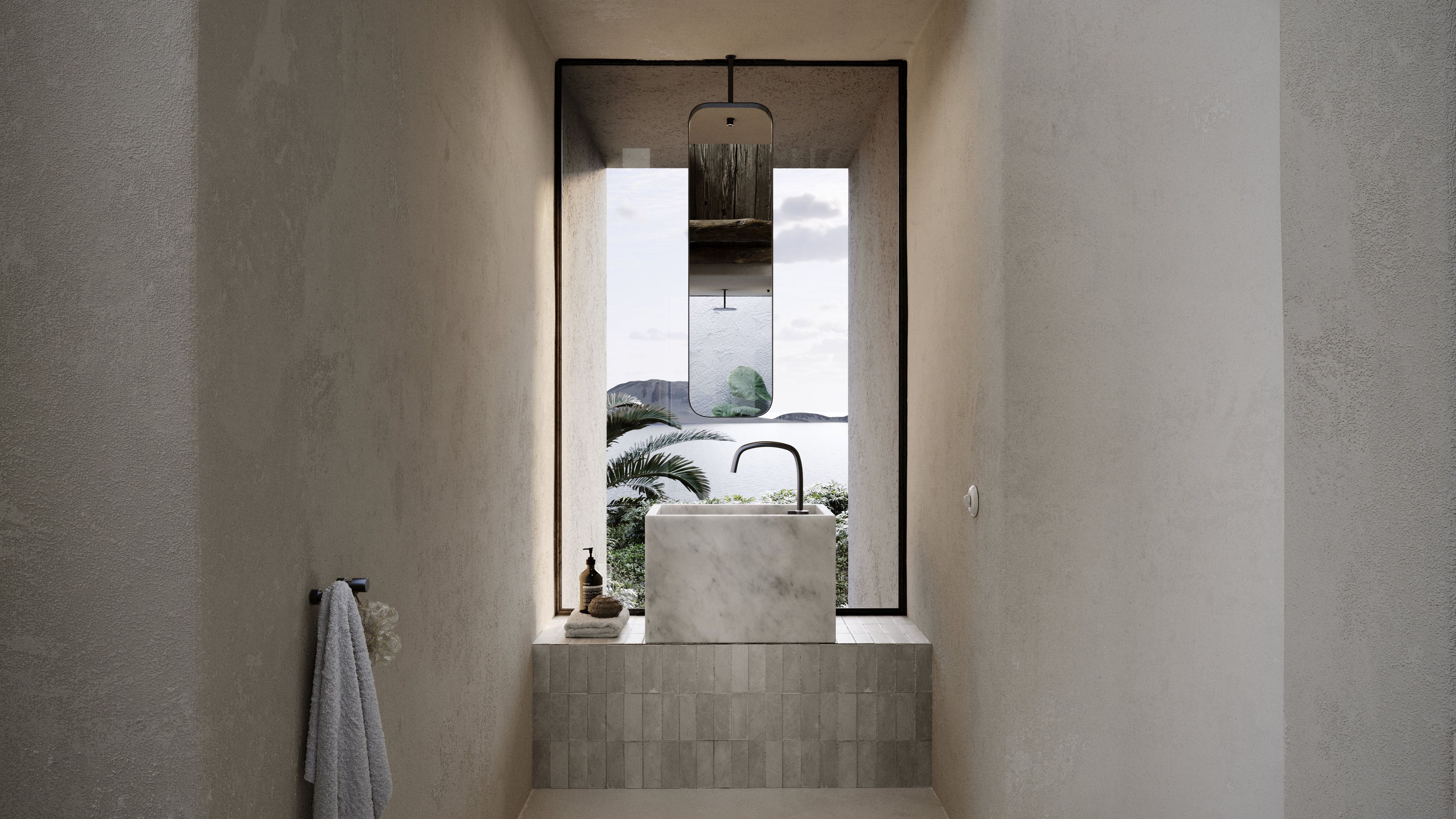 Одиночный подвесной умывальник из натурального камня COCOON Piet Boon ARCH-00052049 - Вид №9