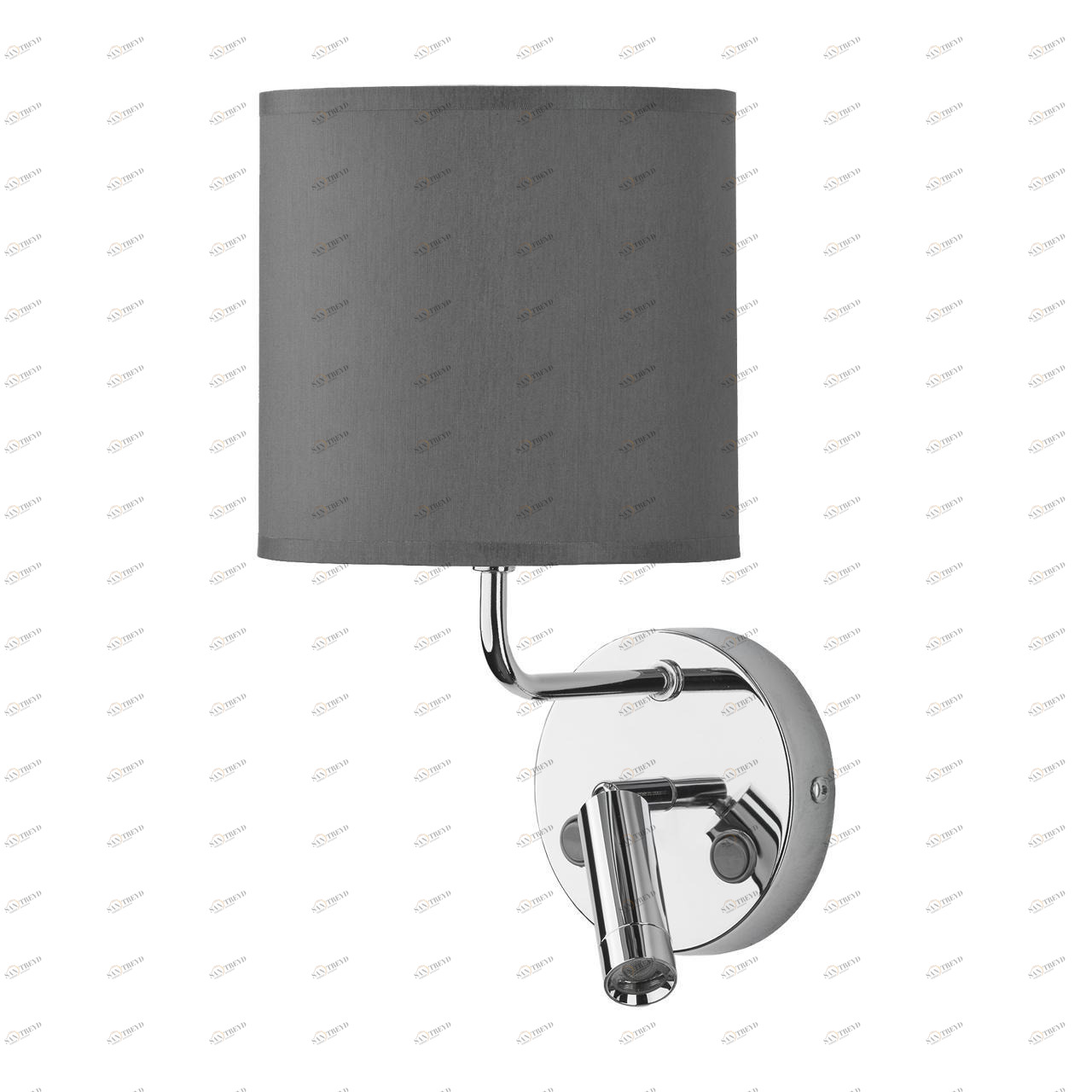 Бра металлическое с абажуром и светодиодной лампой серое Enzo 4231 Enzo TK LIGHTING ENZO 00-3930357 Серебро;серый