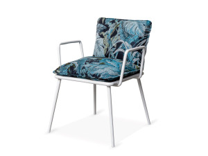 Тканевый мягкий садовый стул с подлокотниками