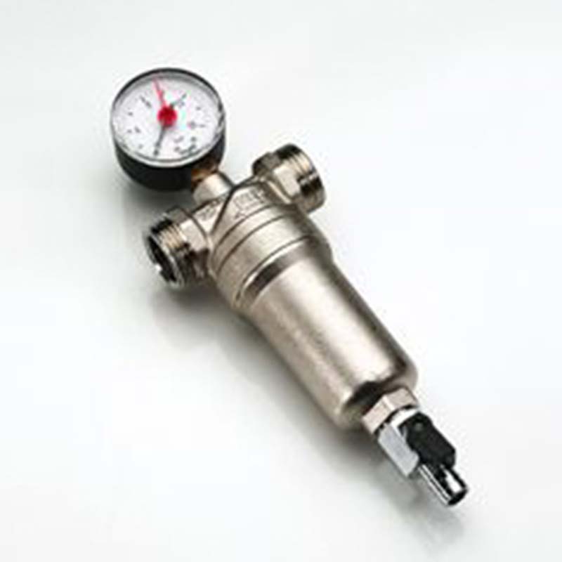 Фильтр промывной с манометром, латунной колбой TIEMME 1"1/4В / 1"1/2Н 3130014